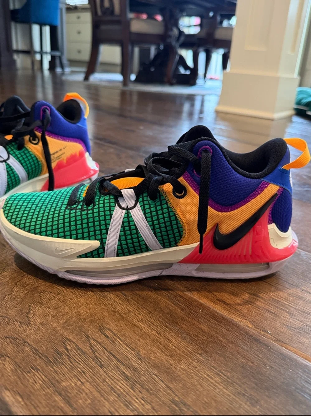Nike Kids Multicolor Sneakers - Green, Orange & Purple